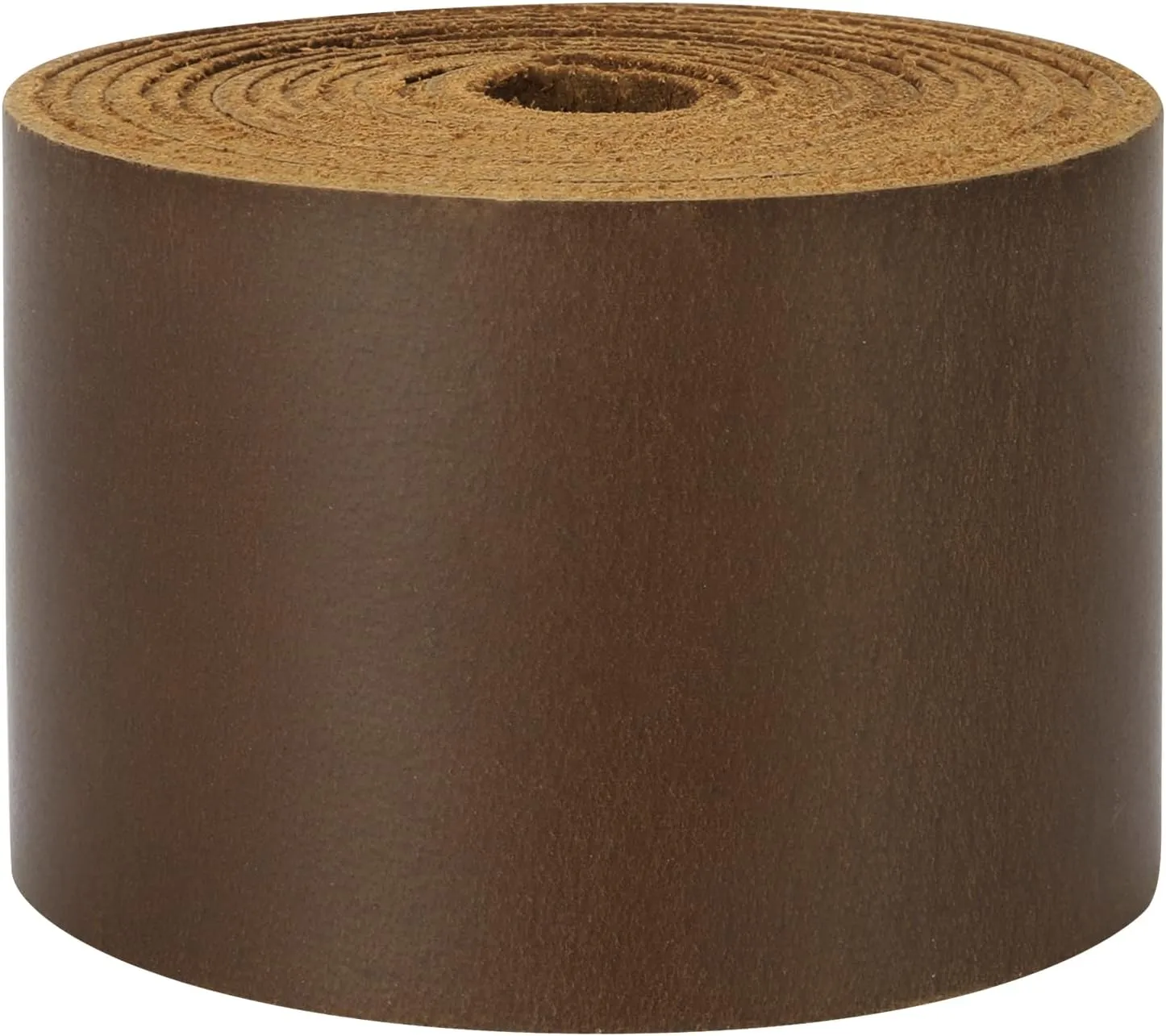 Ringsun 2 Inches Wide Flat Leather Straps for Crafts, Full Grain Leather Strips for Crafts, Tooling (2mm Thick 72.5 Inches Long Dark Brown)