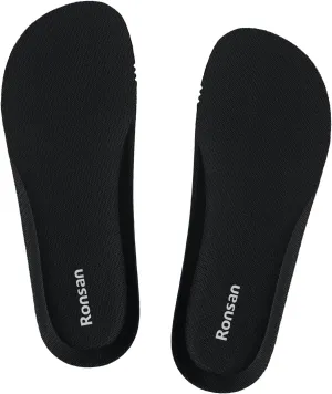 Ronsan Shoe Insoles of Clog Garden Shoes, Extra Wide Barefoot Shoe Inserts Pads for Nurse Shoes, Garden Work Sandals, Thin Replacement Insoles for Women 11 / Men Size 9, Black