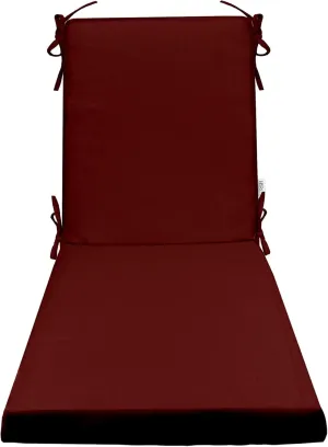 RSH DECOR: Sunbrella Foam Chaise Lounge Seat Cushion | 72” x 21” x 3” | Sunbrella Performance Fabric | Water and Fade-Resistant | Outdoor Chair Cushion for Patio Furniture | Canvas Burgundy