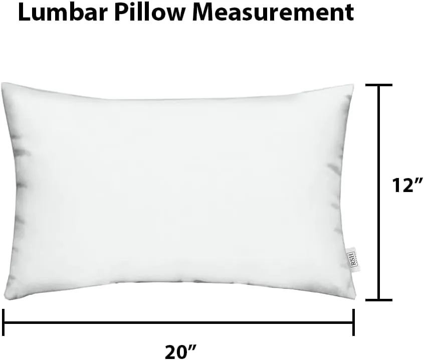 RSH DECOR: Sunbrella Lumbar Throw Pillows Set of 2 | 20" x 12" | Water and Fade-Resistant Performance Fabric | Outdoor Pillow Covers with Down-Alternative Inserts | Astoria Sunset