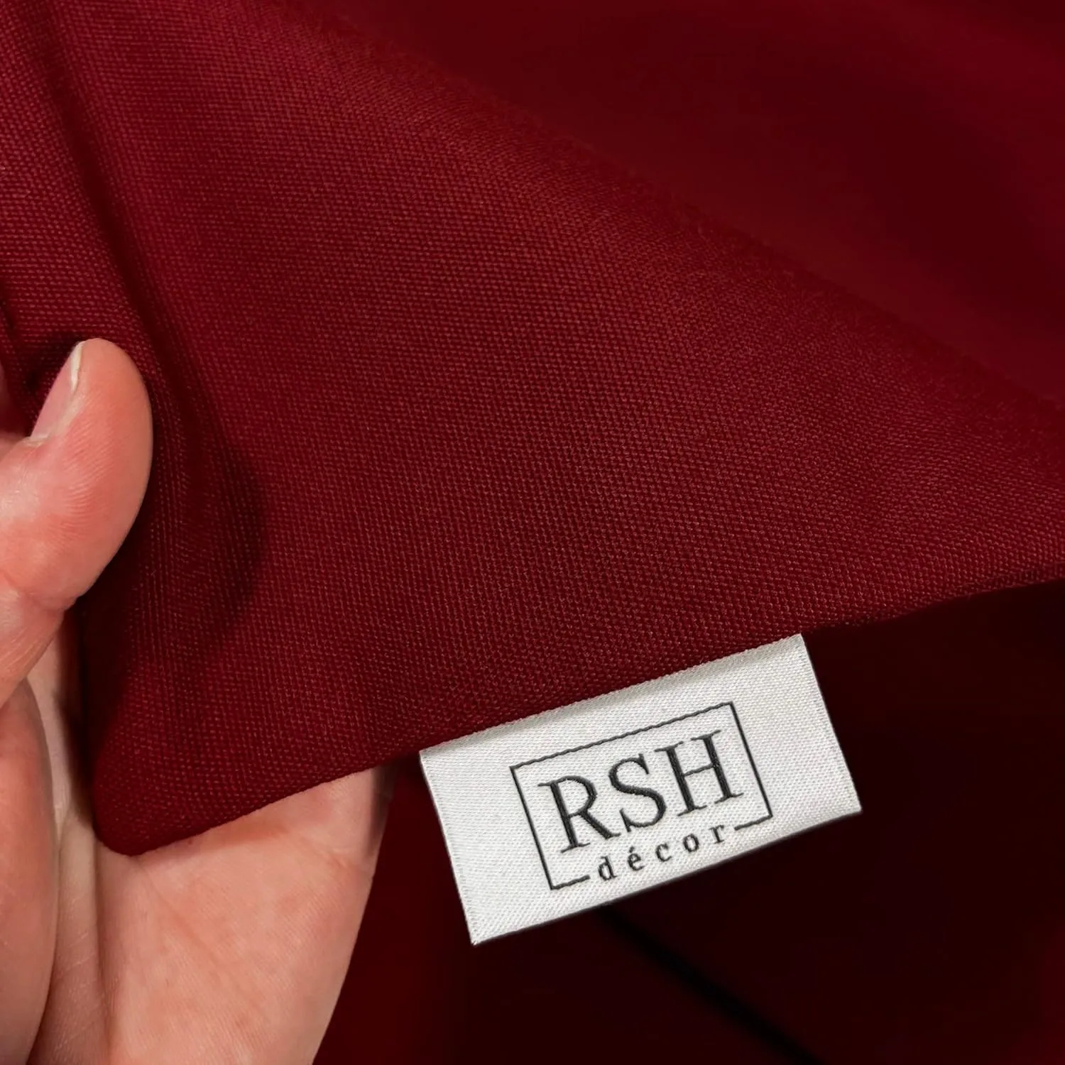 RSH DECOR: Sunbrella Pillow Covers Set of 2 | Covers Only - 17" x 17" | Outdoor Pillow Covers Crafted with Sunbrella Performance Fabric | Canvas Burgundy