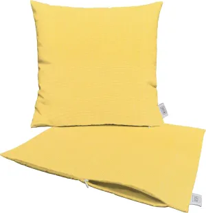 RSH DECOR: Sunbrella Pillow Covers Set of 2 | Covers Only - 17" x 17" | Outdoor Pillow Covers Crafted with Sunbrella Performance Fabric | Canvas Buttercup Yellow