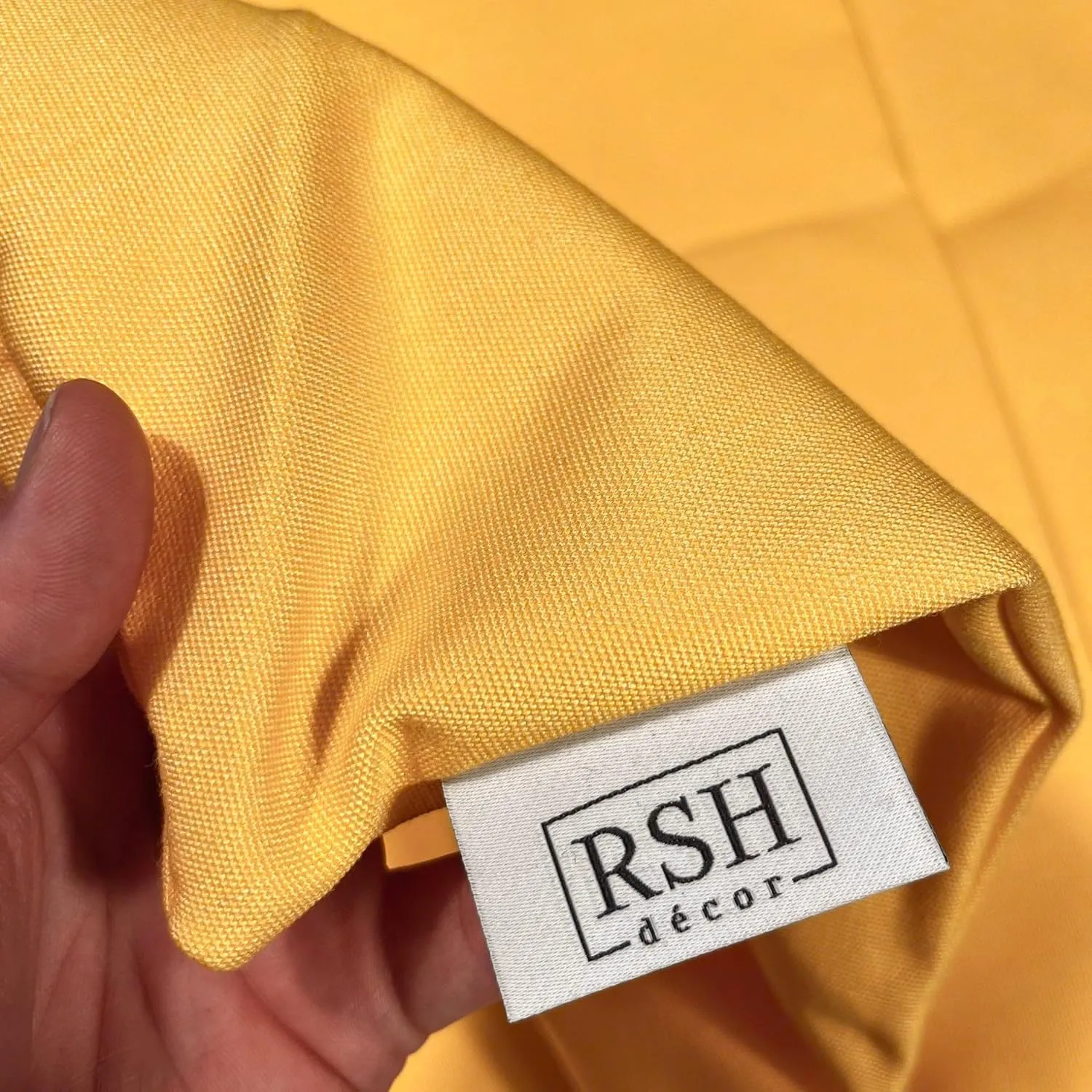 RSH DECOR: Sunbrella Pillow Covers Set of 2 | Covers Only - 17" x 17" | Outdoor Pillow Covers Crafted with Sunbrella Performance Fabric | Canvas Buttercup Yellow