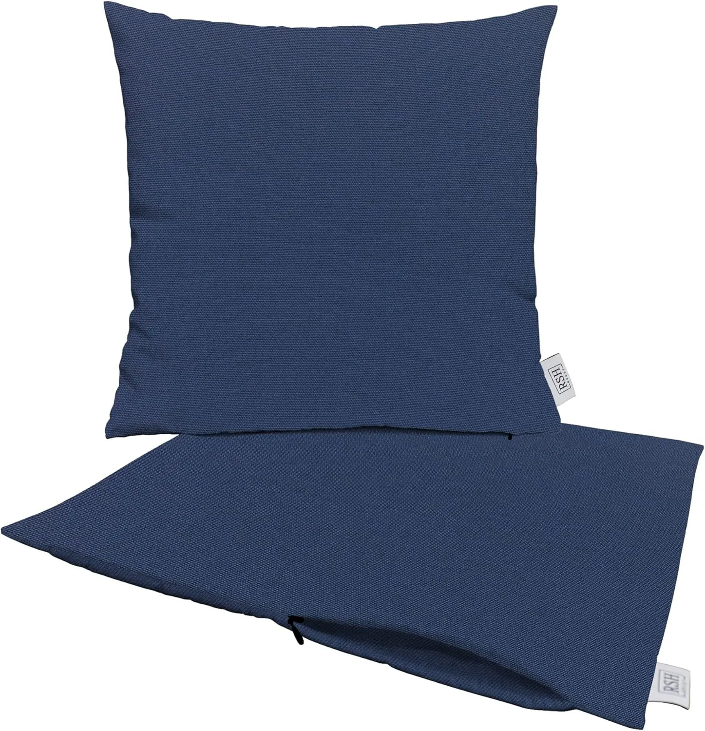 RSH DECOR: Sunbrella Pillow Covers Set of 2 | Covers Only - 17" x 17" | Outdoor Pillow Covers Crafted with Sunbrella Performance Fabric | Canvas Navy