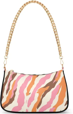 Salmon Peach and Sandy Beige trendy chain small purses for women crossbody hand bags for for running