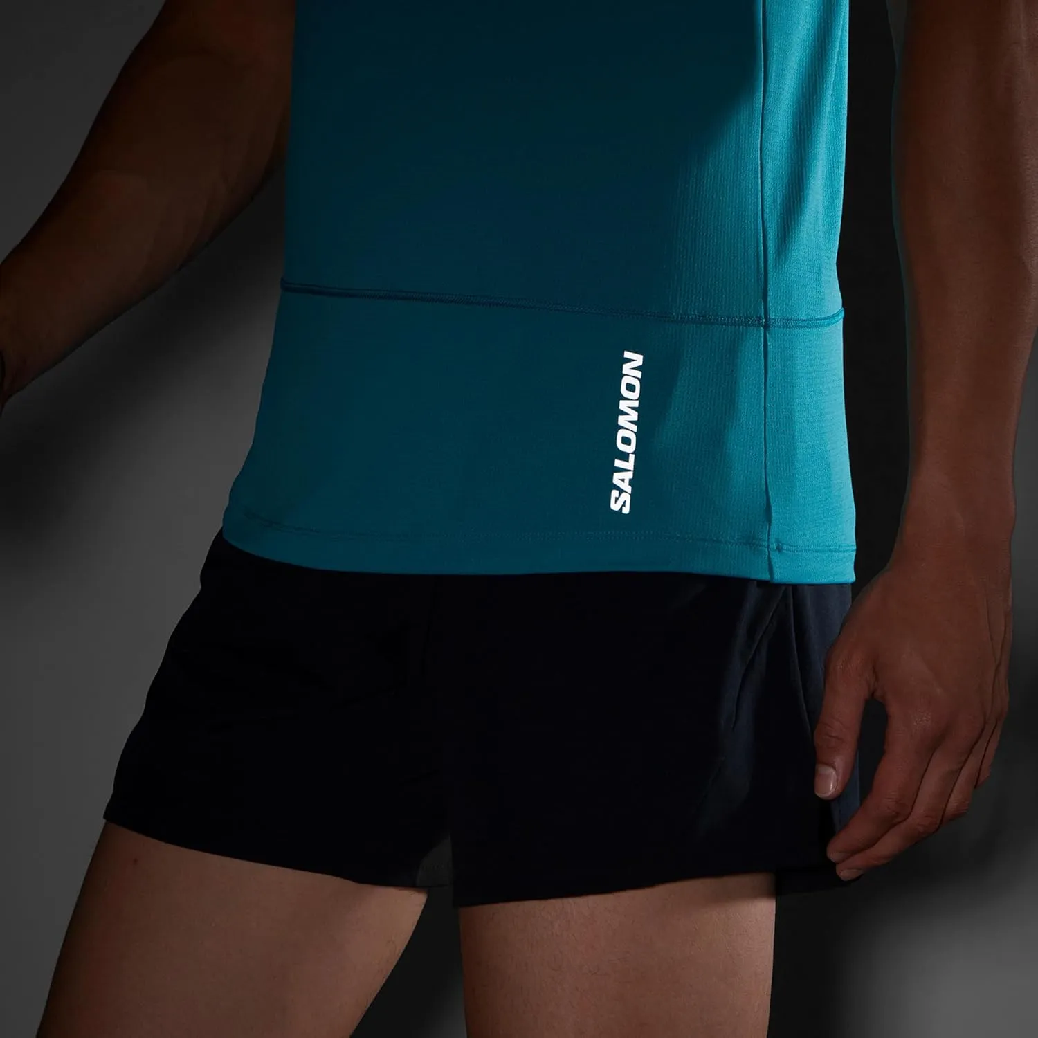 Salomon Men's Cross Run Ss Tee M-Citronelle-Sulphur S