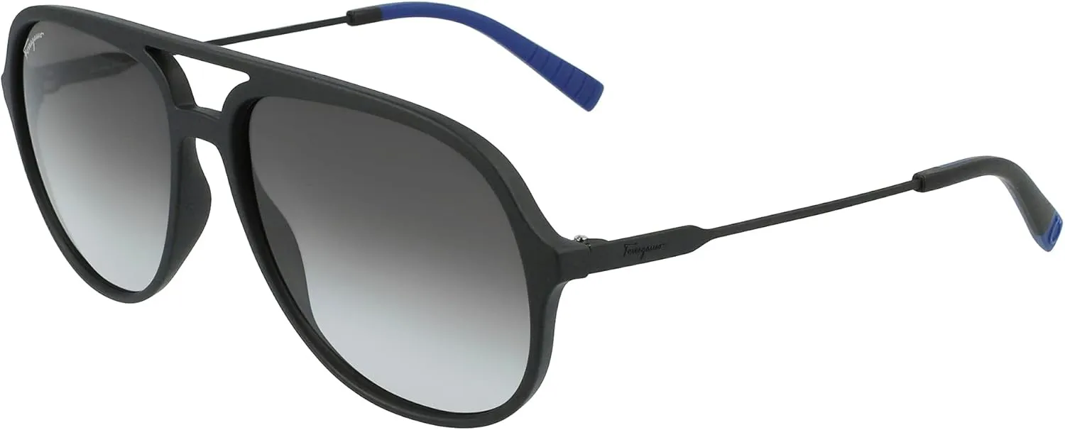 SALVATORE FERRAGAMO SF999S Matte Black/Grey Shaded 60/16/145 men Sunglasses