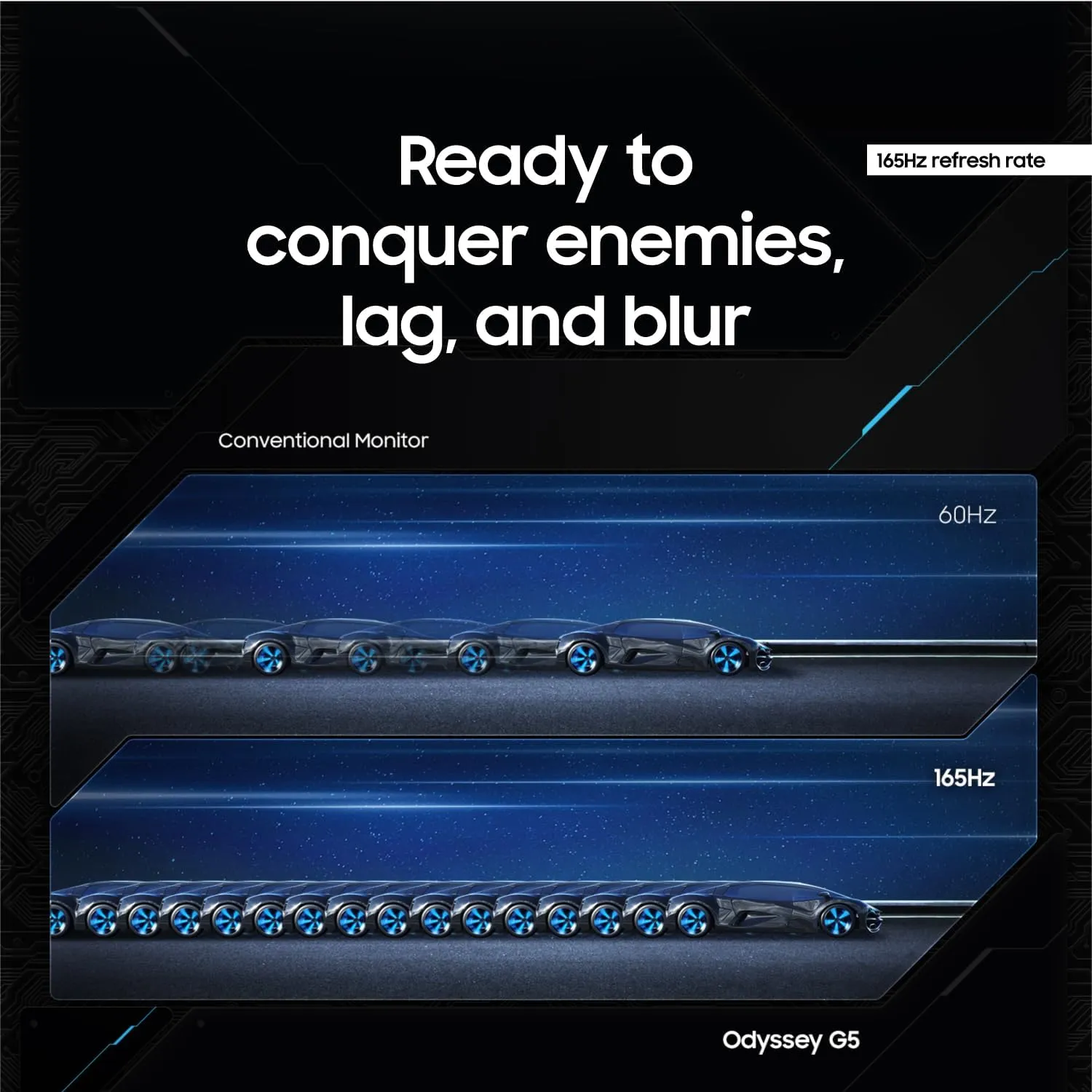 Samsung 34' Odyssey G5 Ultra-Wide Gaming Monitor with 1000R Curved Screen, 165Hz, 1ms, FreeSync Premium, Large Display, Eye Comfort, Multiple Ports, WQHD, LC34G55TWWNXZA, 2020, Black