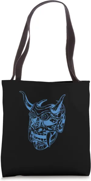 Samurai Warrior Armor Mask with Tusks Tote Bag