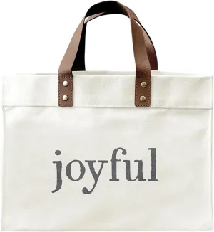 Santa Barbara Design Studio Tote Bag For Women Canvas Shoulder Bag with Genuine Leather Handles,