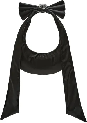 Satin Bow-Tie Hobo Bags for Women Y2k Shoulder Bags for Women Fashion Bowknot Handbag and Purse for Party Vacation Makeup