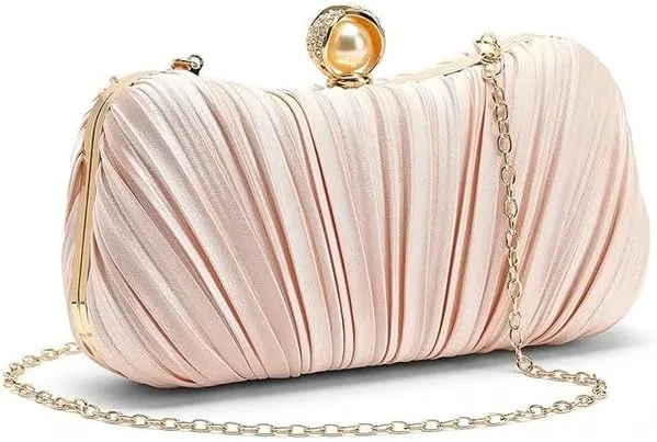 Satin Pleats Evening Bag Women‘s Dress Evening Bag