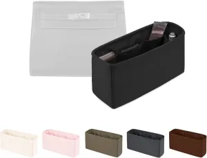Satin Purse Organizer for Kelly Danse 22, Handbag Organizer Insert Compatible with Hermes Kelly Danse, Inner bag for Women Everyday Use, Lightweight Shaper with Pockets(Black,Danse 22)