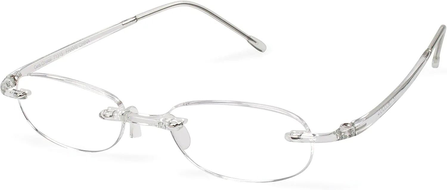 Scojo New York Gels Original Reading Glasses | 2.5x CRYSTAL | Readers for Men & Women | Stylish, Scratch-Resistant Lenses