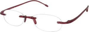 Scojo New York Gels Original Reading Glasses, Handmade Scratch Resistant Readers for Women and Men, Berry Fizz - 1.00x