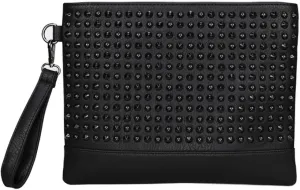Segater® Rivet Clutch Punk Style Purses Leather Phone Shoulder Bag Crossbody Bag