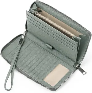 SENDEFN Leather Women's Wallets RFID Blocking Zip Around Large Capacity Long Credit Card Holder Wallet