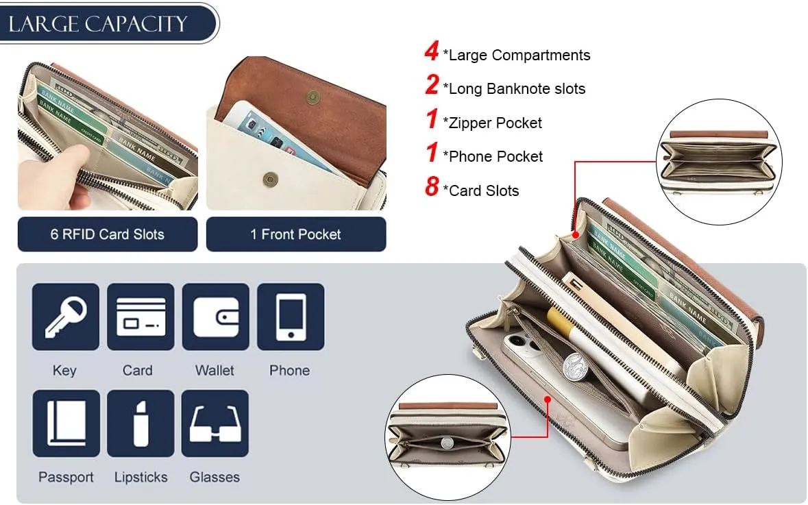 SENDEFN Small Crossbody Phone Purses for Women Vegan Leather Crossbody Bags Shoulder Handbags