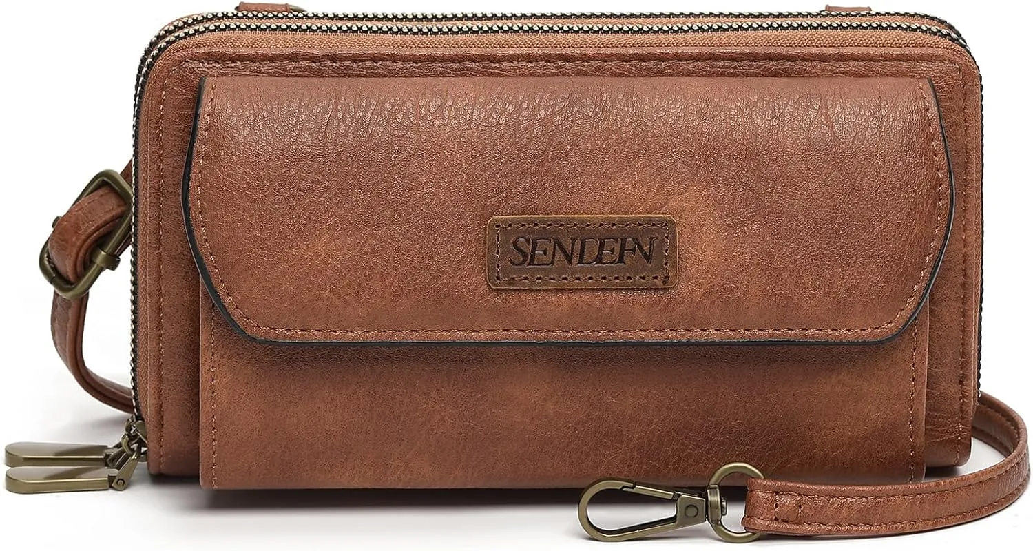 SENDEFN Small Crossbody Phone Purses for Women Vegan Leather Crossbody Bags Shoulder Handbags