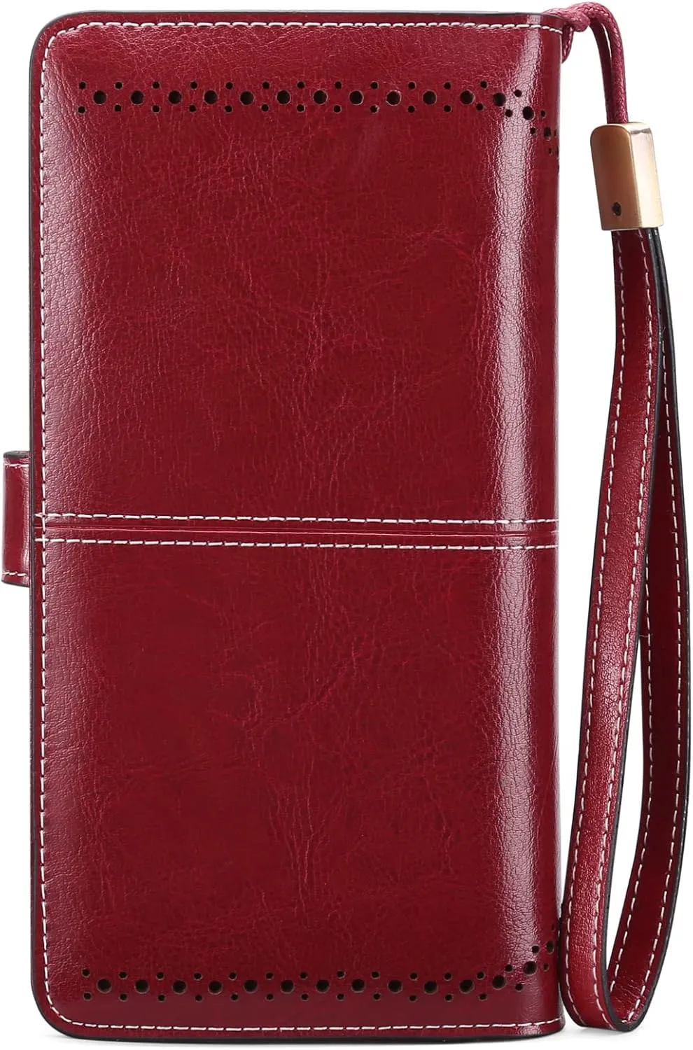 SENDEFN Wallets for Women Leather Credit Card Holder with RFID Blocking Large Capacity Wristlet