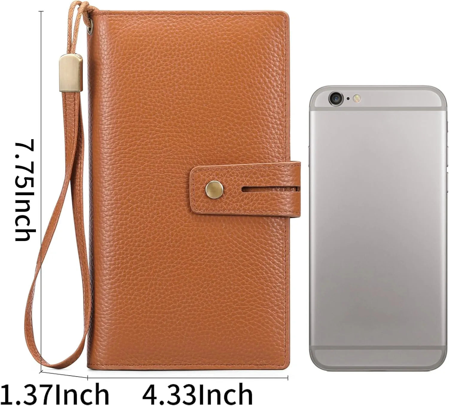 SENDEFN Women's Wallet Large Capacity RFID Blocking Leather Wallets Credit Cards Organizer with Checkbook Holder