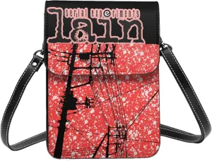 Serial Experiments Lain Wallet Phone Women'S Fashion Purse Adjustable Handba Crossbody Bags