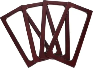 SEWACC 4Pcs Retro Wooden Handbag Handles Chic Bag Replacement Accessory for Crafts Smooth Finish Unique Design for Purses and for Personalization and Style
