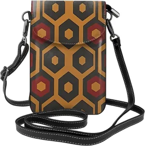 Shiny ignore graphics Leather Crossbody Flip Phone Bag - Soft and Durable, Essential for Outdoor Travel, Magnetic Snap Design