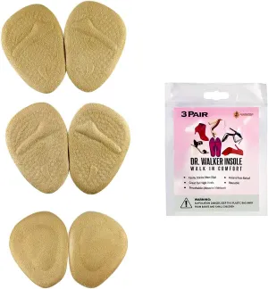 Shoe Inserts | Metatarsal Pads for Women | High Heel Inserts | Ball of Foot Cushions | All Day Pain Relief and Comfort | Deluxe 3 Pairs Reusable Foot Pads | Shoe Cushion (Beige)