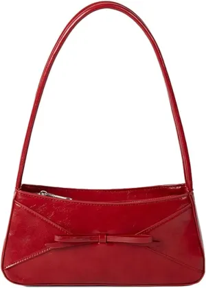 Shoulder Bag for Women Small Cute Bow Y2K Leather Clutch Purse Top Handle Handbag Trendy Underarm Bag Satchel 2025