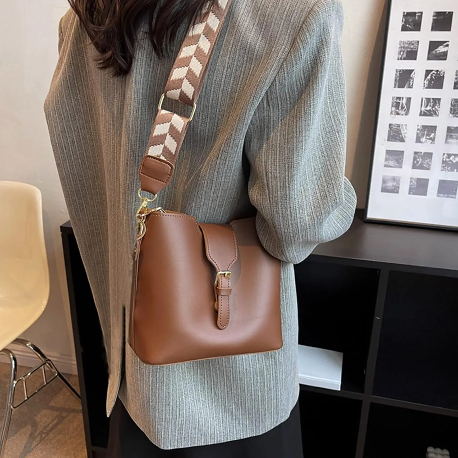 Shoulder Bags for Women Women Large Capacity The Single Shoulder Bag Fashionable Inclined Bag Set