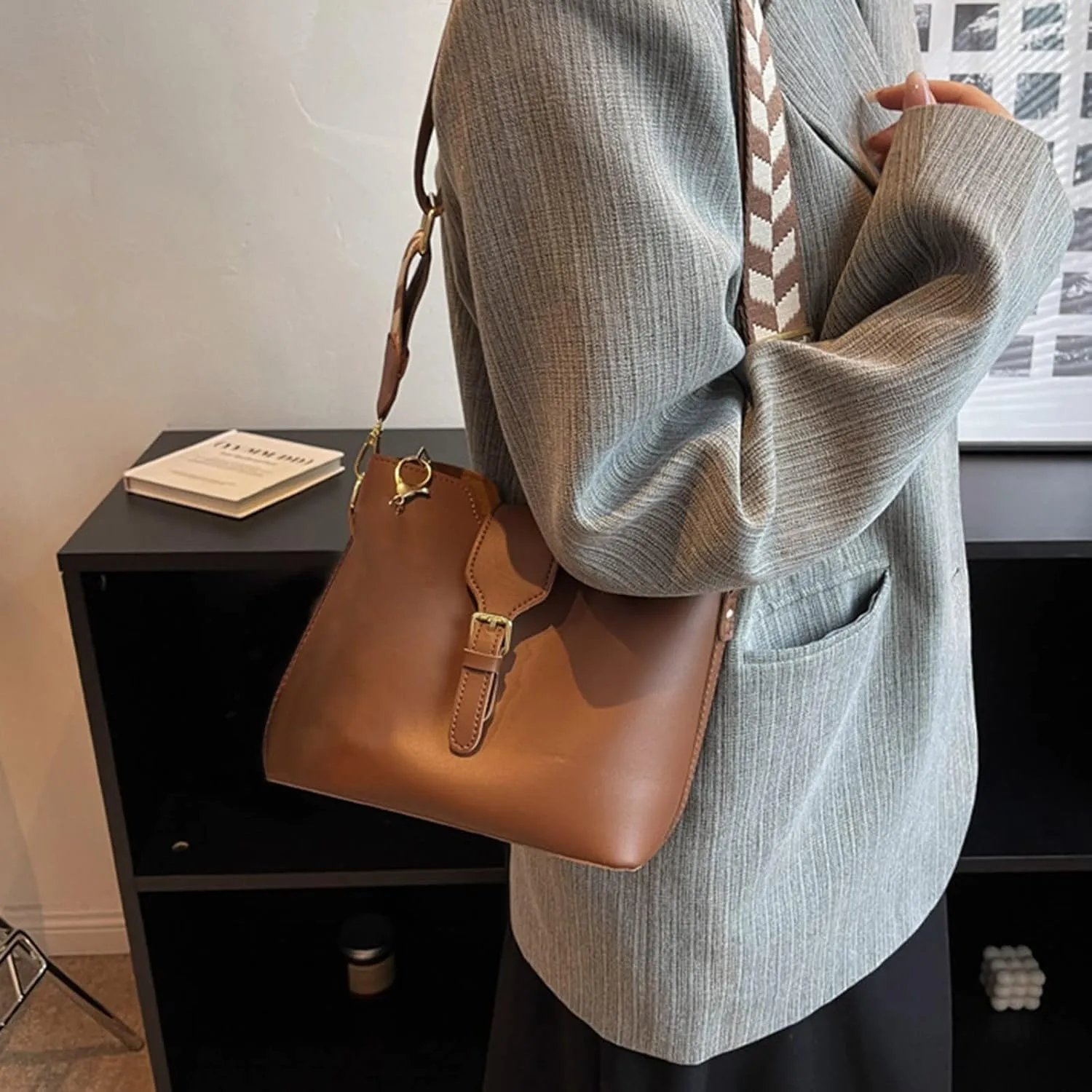 Shoulder Bags for Women Women Large Capacity The Single Shoulder Bag Fashionable Inclined Bag Set