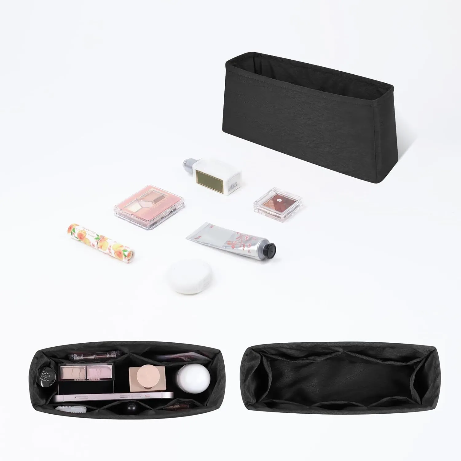 Silk Purse Organizer Insert fits Chanel 31 Bags, Silky Smooth Bag Organizer, Large Capacity Inner Bag, Luxury Handbag Tote Shaper (Mini, Black)