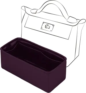 Silky Insert for Kelly 24/24-21, Lightweight Purse Organizer Insert Compatible with Hermes Kelly 2424 Mini, Silky Smooth Handbag Shaper(Anemone)