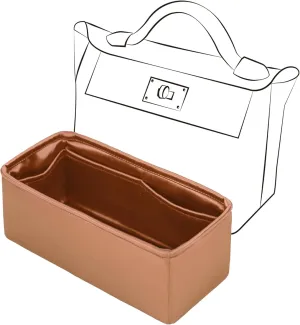 Silky Insert for Kelly 24/24-21, Lightweight Purse Organizer Insert Compatible with Hermes Kelly 2424 Mini, Silky Smooth Handbag Shaper(Gold)