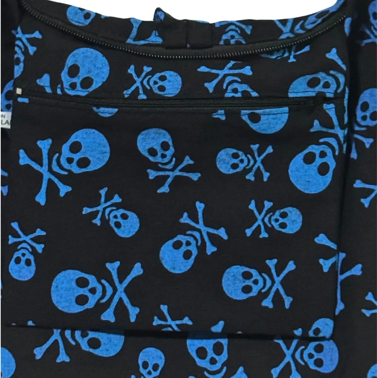 Skull Bohemian Boho Hobo Hippie Gothic Crossbody Bag Purse 33" Black