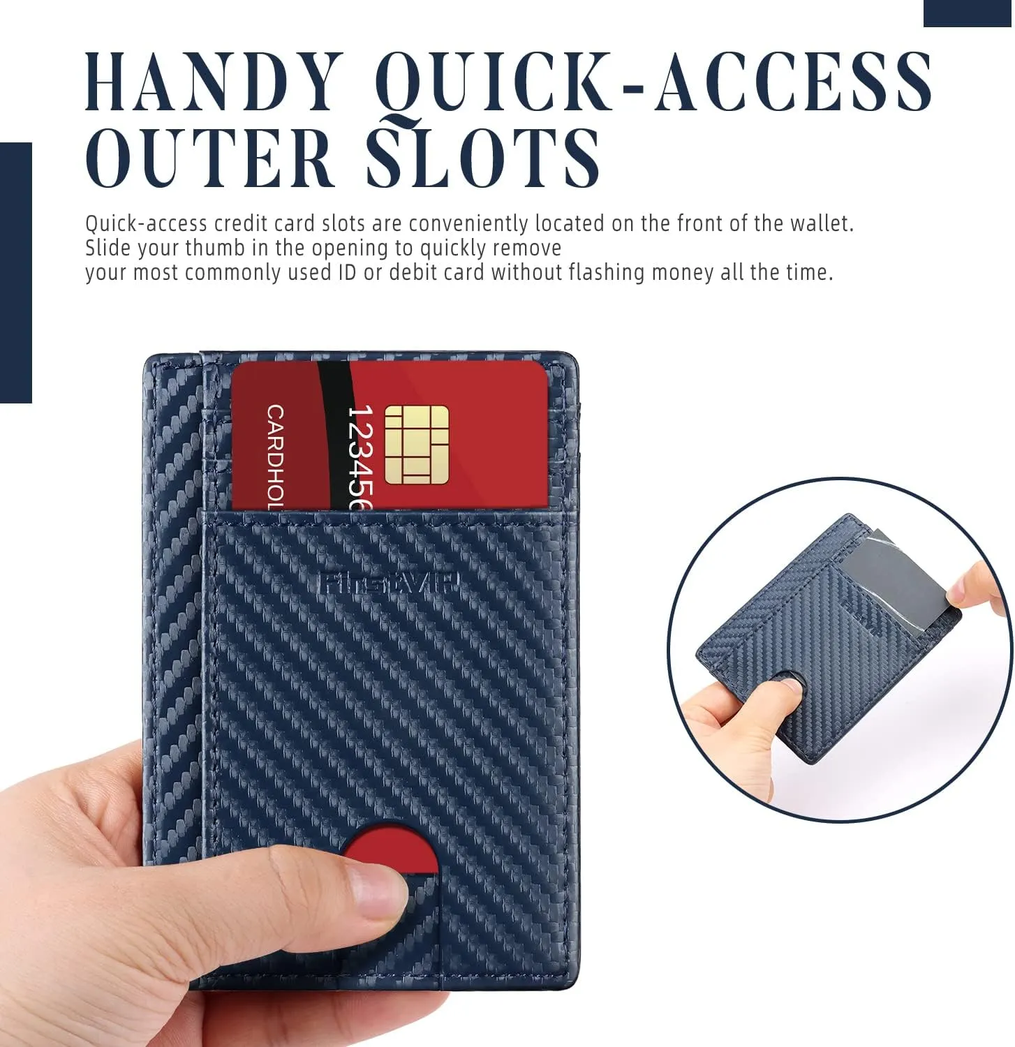 Slim Minimalist Front Pocket RFID Blocking Leather Wallets for Men and Women | Multiple Credit/Debit Card Holder | Thin Wallets for Boy Girl | Travel Friendly | Gifts For Him Her