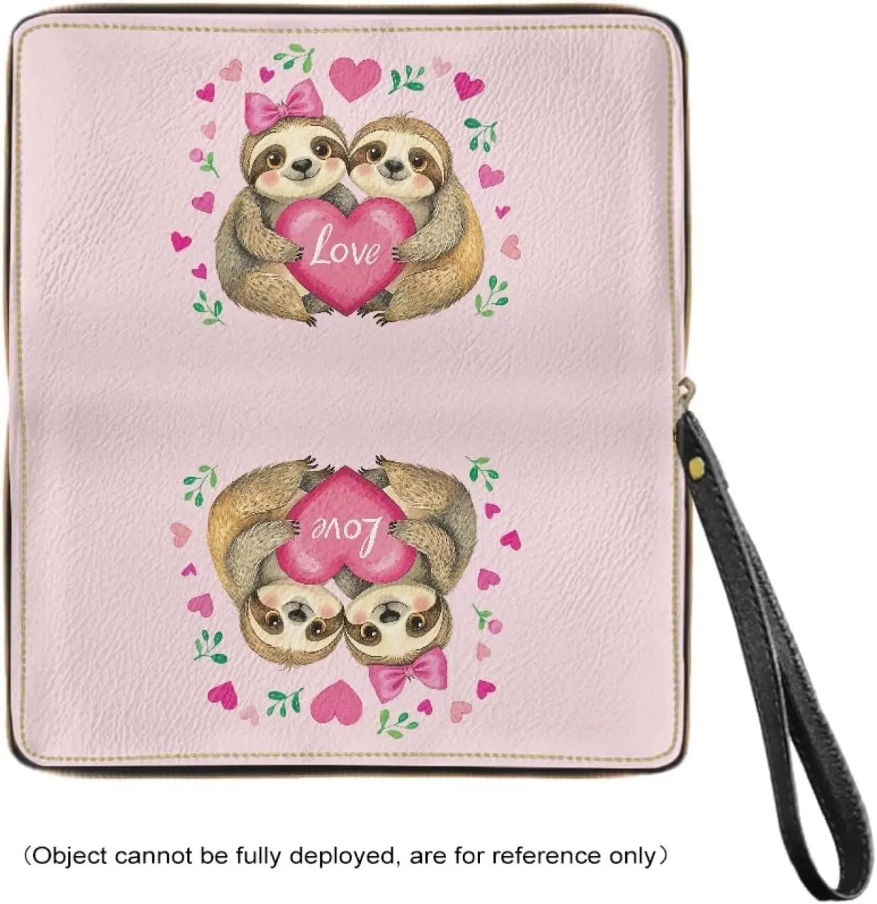 Sloth Wallets for Women PU Leather Credit Card Holder Large Capacity Wristlet
