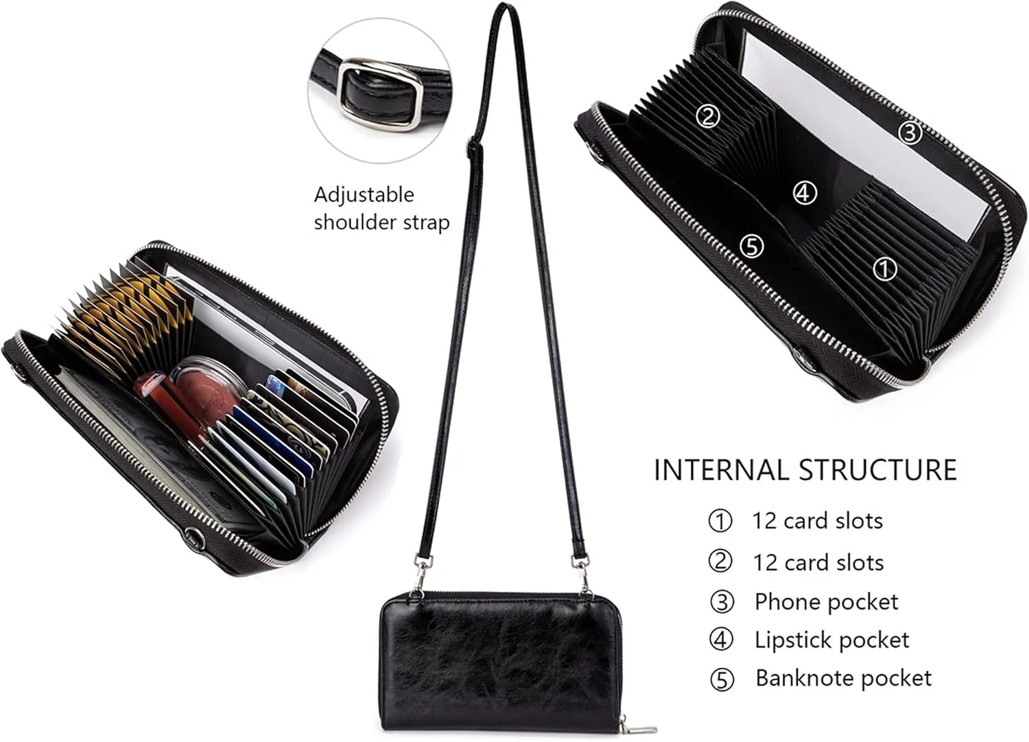 Small Crossbody Bag Touch Screen Phone Bag Shoulder Handbag Wallets Purse for Women & Girls