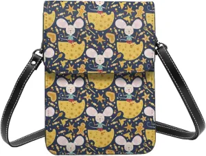 Small Crossbody Bags for Women, Leather Mouse Cheese Cell Phone Cross Body Bag Wallet Purses