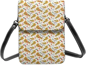 Small Crossbody Bags for Women, Leather Pizza Slices Cell Phone Cross Body Bag Wallet Purses