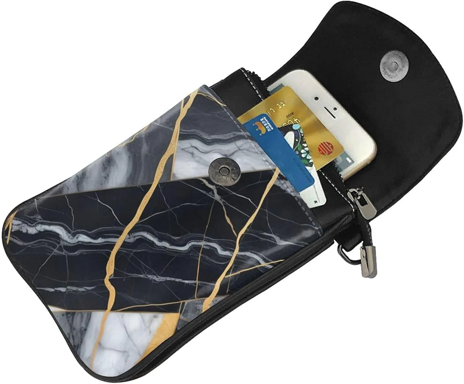 Small Crossbody Bags for Women,Leather Shoulder Bag for Cell Phone Purse with Strap and Tropical tree Printed