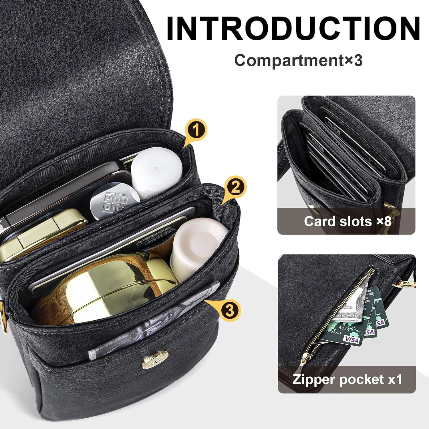 Small Crossbody Cell Phone Purse for Women, Shoulder Phone Bag Wallet Pouch
