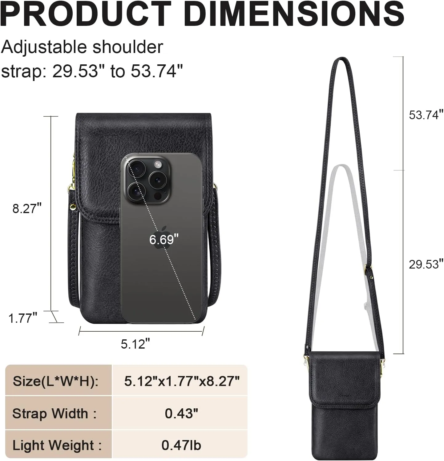 Small Crossbody Cell Phone Purse for Women, Shoulder Phone Bag Wallet Pouch