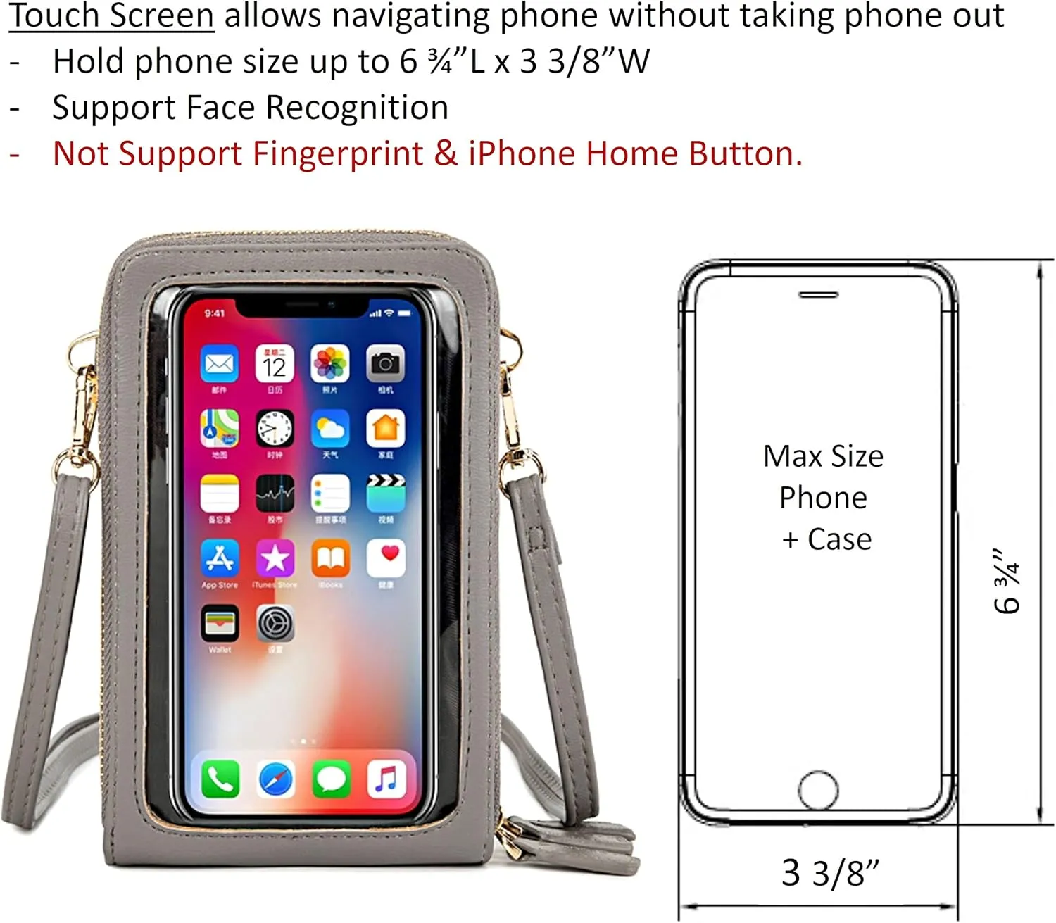 Small Crossbody Phone Bag Shoulder Bag Card holder Wallets Purse for Women & Girls