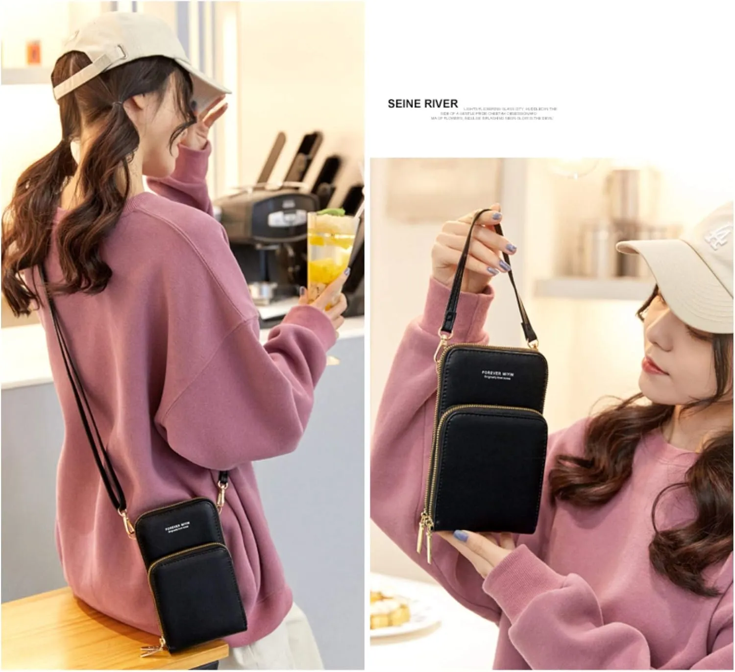 Small Crossbody Phone Bag Shoulder Bag Card holder Wallets Purse for Women & Girls