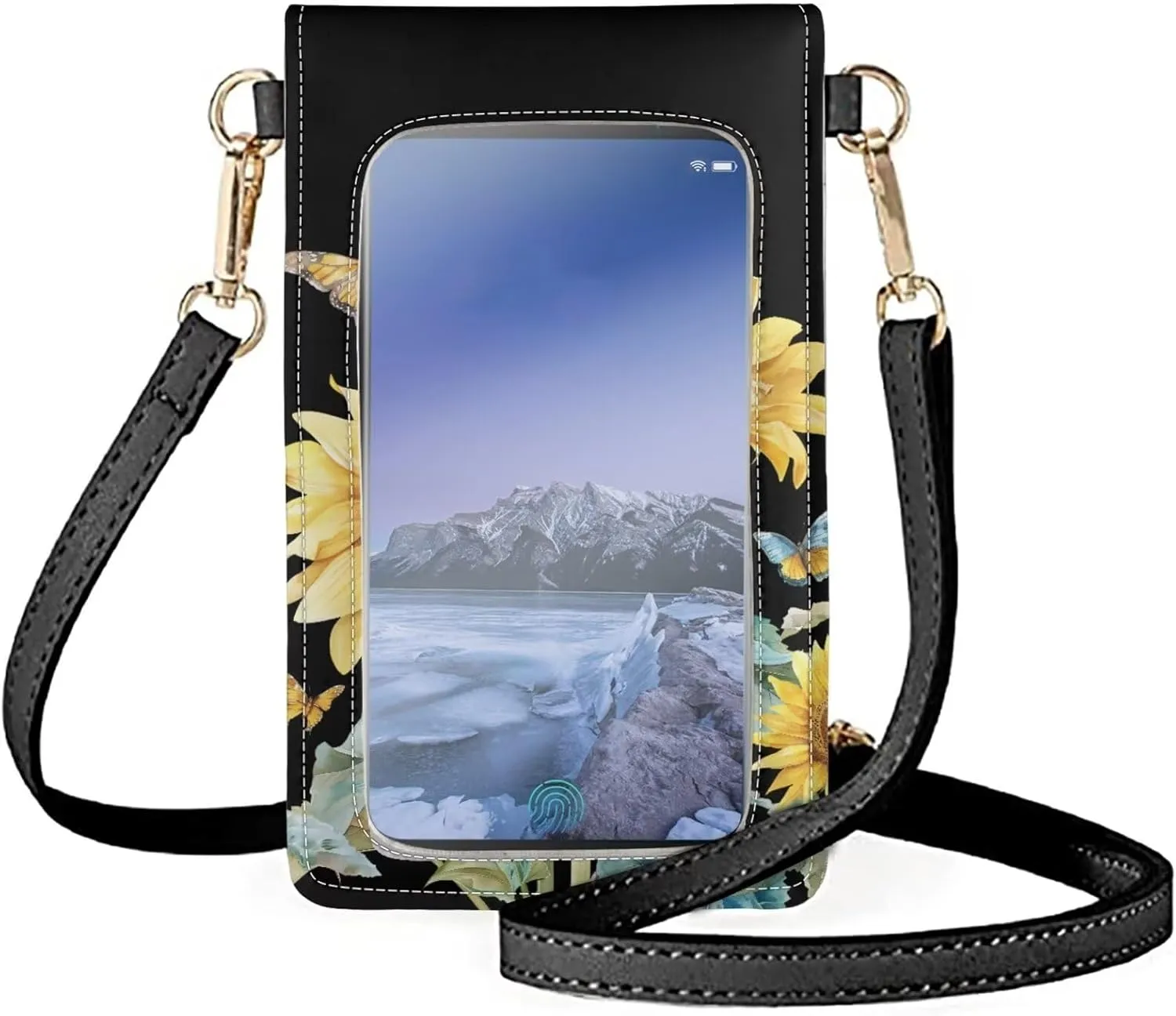 Small Leather Cell Phone Crossbody Bag for Women Cell Phone Purse Wallet Leather Shoulder Handbags