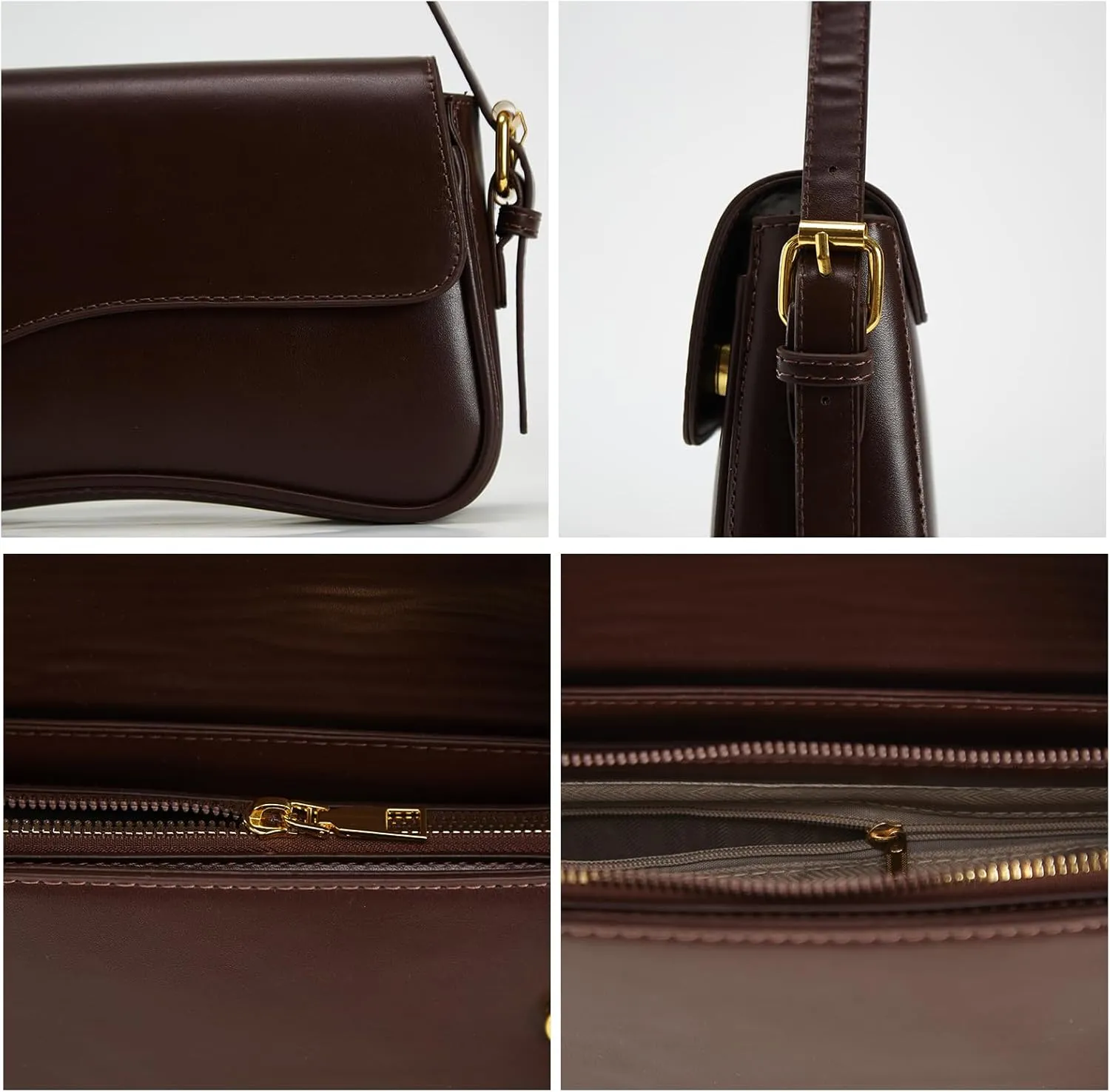 Small Shoulder Bags,Crossbody Purses for Women Vegan Leather Handbag Clutch Hobo Purse with 2 Removable Straps