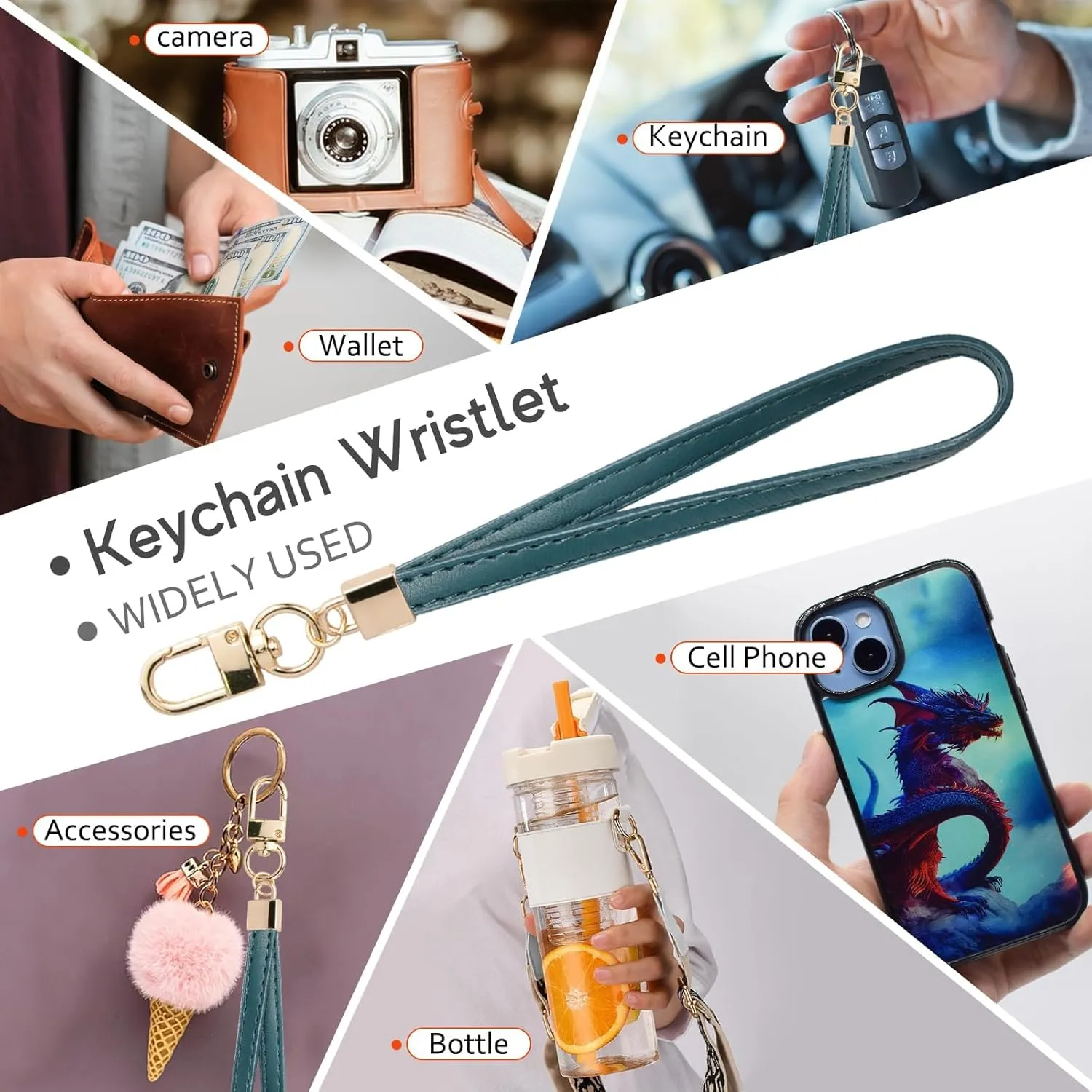 Small Wristlet Wallets for Women RFID Credit Card Holder Wallet Keychain Wristlet Wallet Credit Card Wallets for Women (Lake Blue)