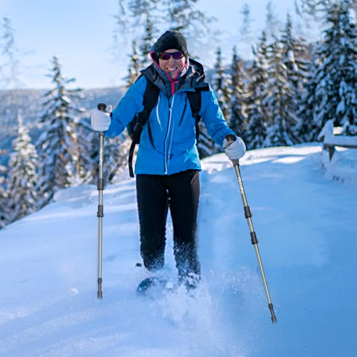 Snowshoes,Lightweight Aluminum Frame,13-Point Heavy Duty Crampons,UV Shoe Decking, and Ratchet System for Secure Fit Complete with Carry Bag for Convenient Storage and Travel